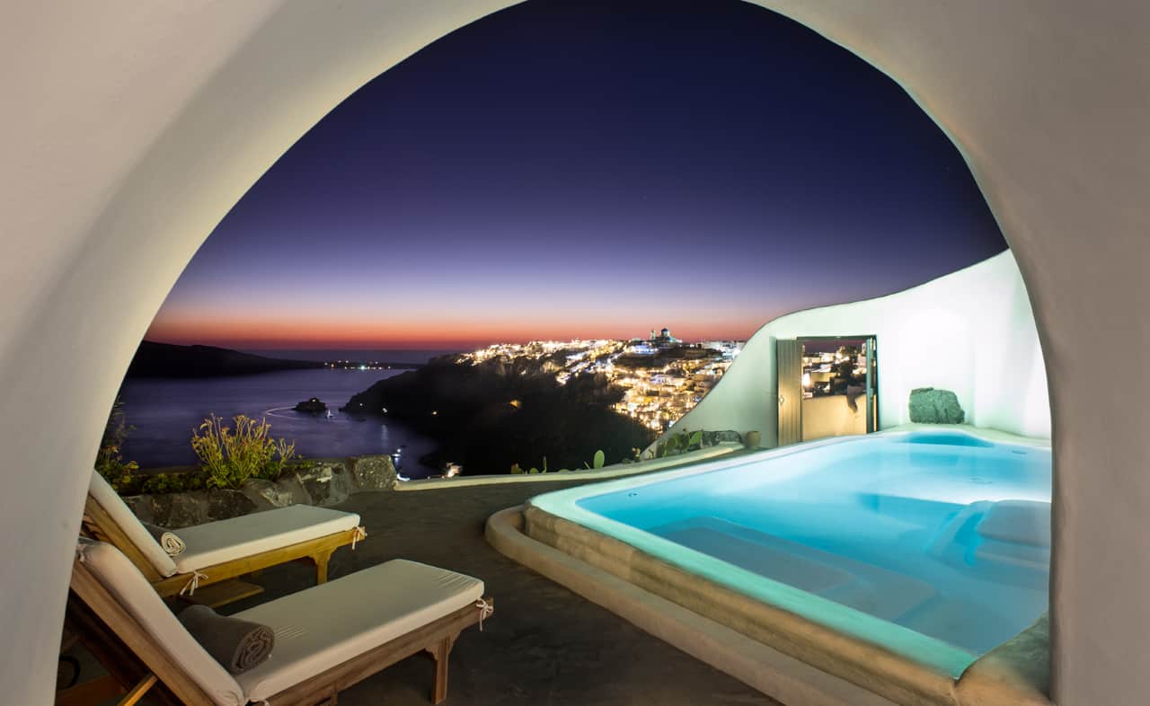 Hotels mit fantastischer Aussicht Santorin