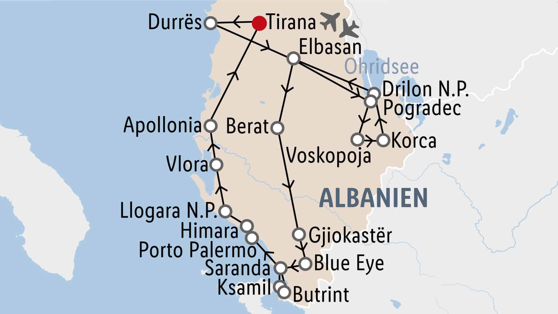 Albanien Rundreise